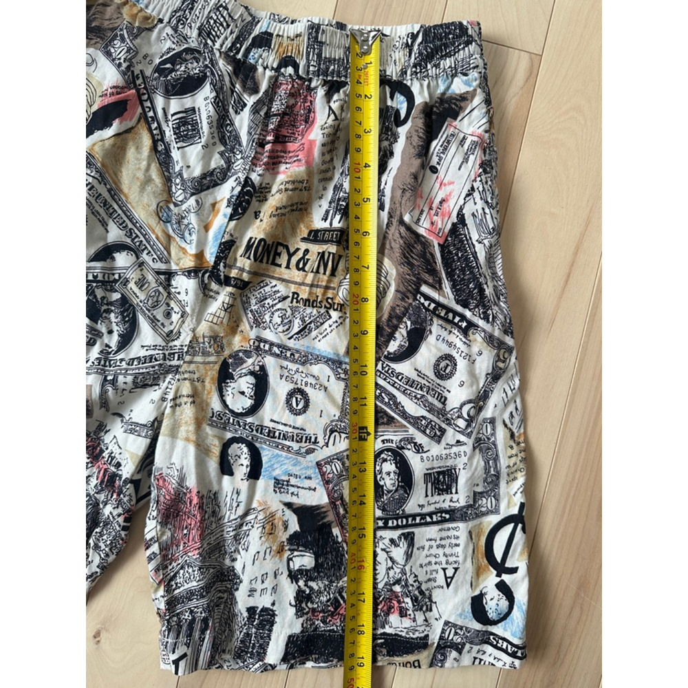 Vintage Money Print Shorts Size M – Graphic Y2K Streetwear Statement - Picture 4 of 6